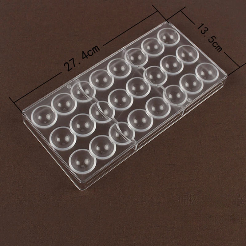 Transhome поликарбонатные формы для шоколада, 24 Отверстия, половинный шоколадный мячик, пластиковые формы для помадки, кубики для мороженого, украшения торта, инструменты