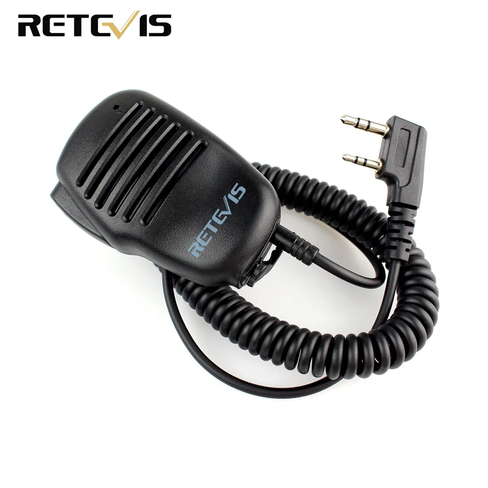 2 Pin PTT Динамик Микрофон для KENWOOD BAOFENG UV-5R RETEVIS H777 RT5R RT3 RT5 RT80 PUXING TYT Ham Радио рация C9021