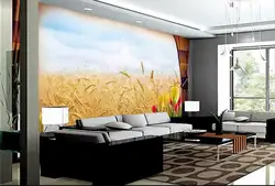 Пользовательские 3D Фото Обои номер росписи пшеничное поле пейзаж HD живопись фото диван ТВ фон номер нетканые фотография обои
