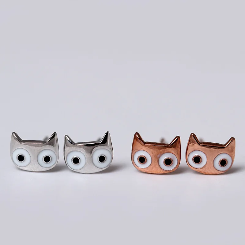 big eyes earrings 100% 925 Sterling silver Jewelry fashion Hypoallergenic Stud earrings for women gift