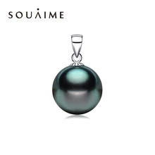 Лидер продаж, жемчужная подвеска, 7-9 мм, жемчужная подвеска в виде раковины Таити, модная подвеска из стерлингового серебра, ювелирное изделие, подарок для девушек