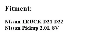 Полный комплект прокладок, пригодный для Nissan NA20S грузовик D21 D22/пикап 2.0L 8В, 10101-79P27