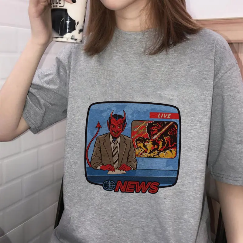 Модная женская забавная уличная футболка с графическим принтом Ulzzang Harajuku