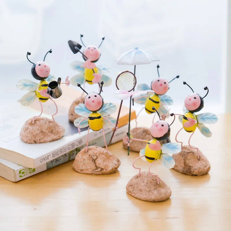 3pcs/lot Type Mini Handmade Act Deco Painted Sheet Metal Ants Festival Wedding Marriage Home Furnishing Articles Gift | Дом и сад