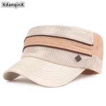 XdanqinX регулируемый размер мужские армейские военные шапки сетка дышащая плоская кепка сшивание Ретро кепки в стиле хип-хоп Новая мода папа шляпа