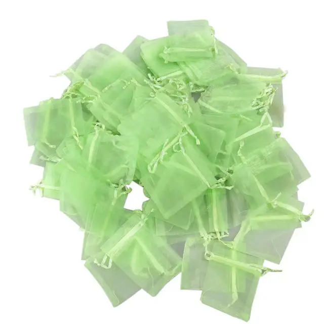 100pcs 7*9cm Organza Drawstring Gift Bags Wedding Favor Bags Jewellery Bags Embalagem Para Presente Christmas Gift Bags