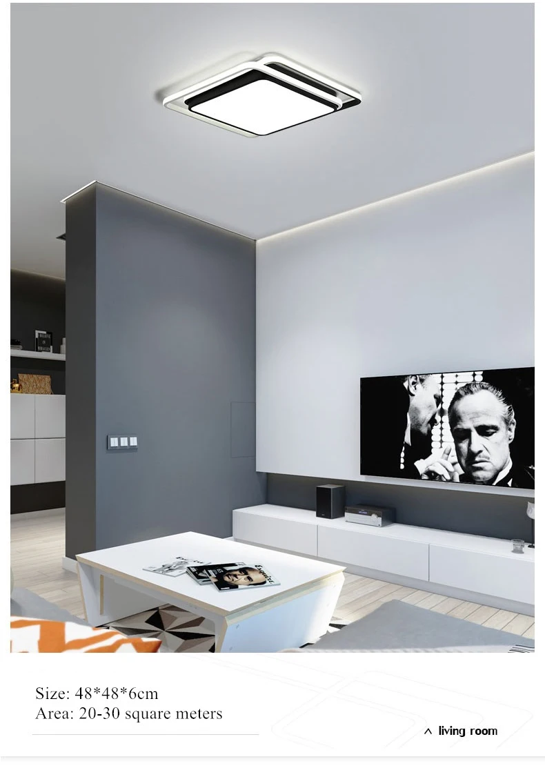 Modern LED Lamp Ceiling Dimmable Ceiling Lights For Living Room Bedroom 15