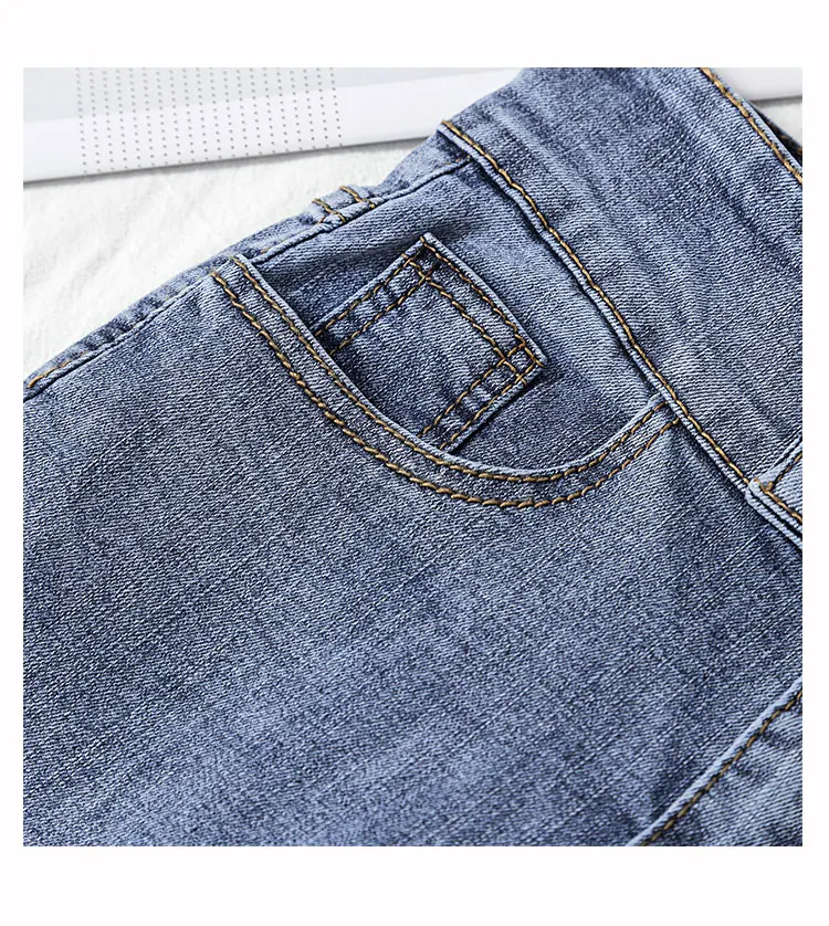 2019 Джинсы женские джинсовые штаны корейская мода днище синий низ женщины карандаш брюки для девочек эластичные джинсы дам Donna