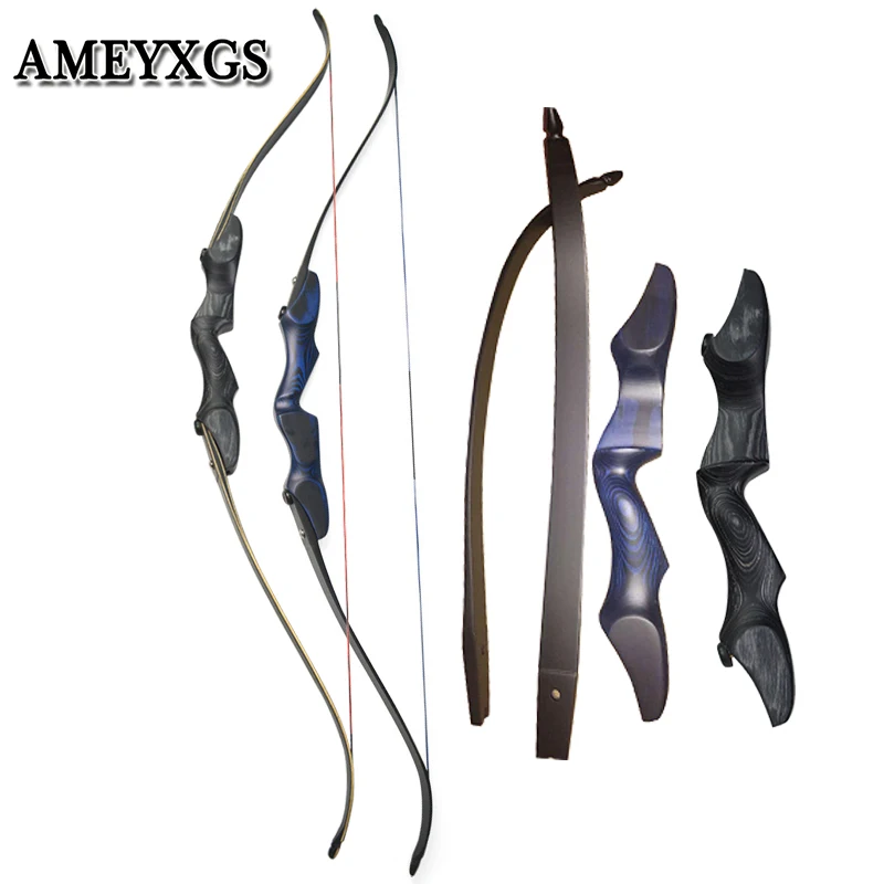 

1set Archery 60 inch Recurve Bow Takedown 30-60lbs Adult Shooting Sports Hunting Right Hand Bow Outdoor Shooting Accessories