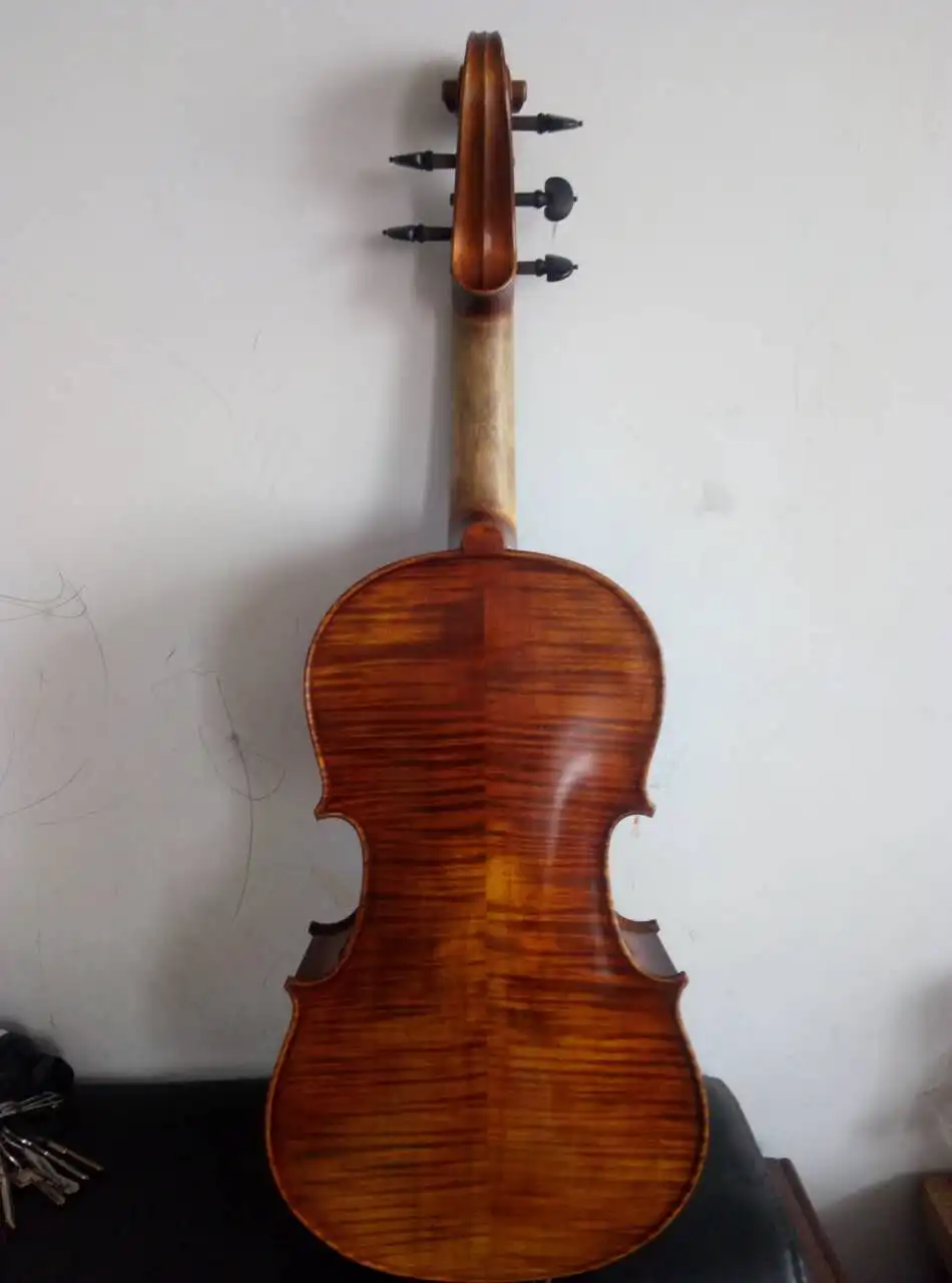 

5 STRINGS Violoncello perfect handmade nice flamed maple back side power sound