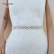 TOPQUEEN S353 пояс к свадебному платью; женские вечерние ремень ремешок для свадебного платья жемчужные бусины свадебный пояс платья аксессуары