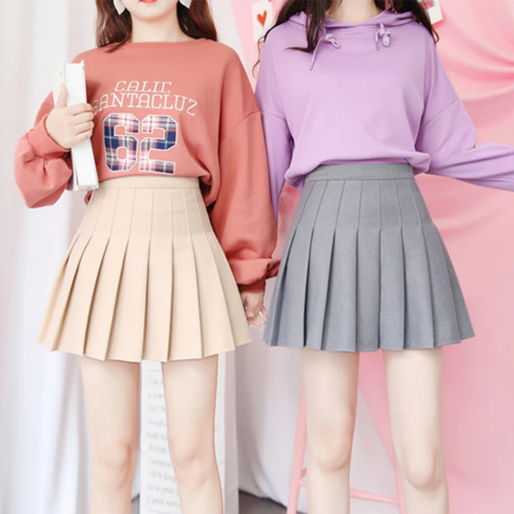 New High Waist A Line pleated skirts Harajuku Lolita Gray White Black a-line sailor skirt Cosplay Japanese school Skirts uniform New High Waist A Line pleated skirts Harajuku Lolita Gray White Black a-line sailor skirt Cosplay Japanese school Skirts uniform