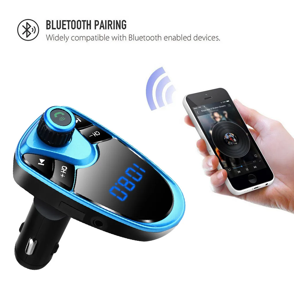 A2DP Bluetooth 3,0 hands-free fm-передатчик MP3-плееры модулятор Handsfree Dual USB Поддержка TF карта U диск автоматический