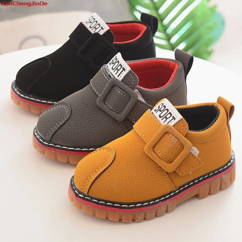 HaoChengJiaDe/Популярная Осенняя детская обувь; Ботинки Martin для мальчиков и девочек; детские ботинки; модные детские кроссовки; детская спортивная обувь; размеры 21-30