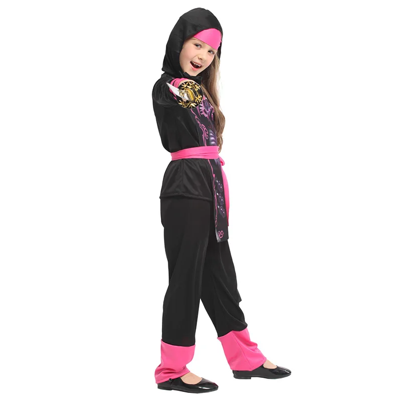 Рыцарский костюм из аниме Наруто для девочек; Детский костюм воина ниндзя на Хэллоуин; карнавальный костюм Пурим; праздничная одежда для девочек; Охотник