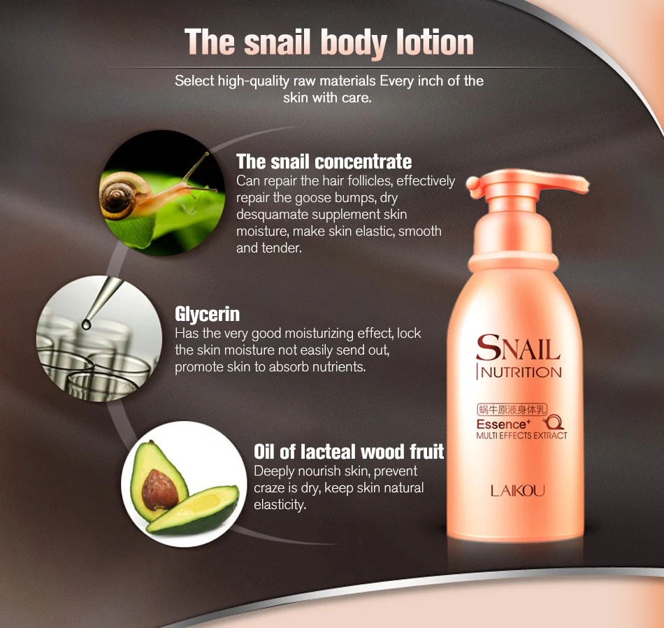 Snail Extract Body Creams & Lotion Moisturizing Cream Body Moisturizer