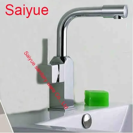 

2016 Hot Sale Deck Mounted Unique Chrome 360 Degree Rotating water Mixer Taps Single Handle Brass Bronze Bath Basin Faucet