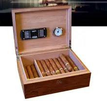 fashion rectang black Oryginal wooden cigar box cigar storage box cigar organizer wooden box men s
