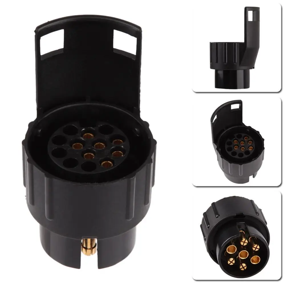 Waterproof 12V 7 Pin to 13 Pin Converter Adapter Car Truck Trailer Plug