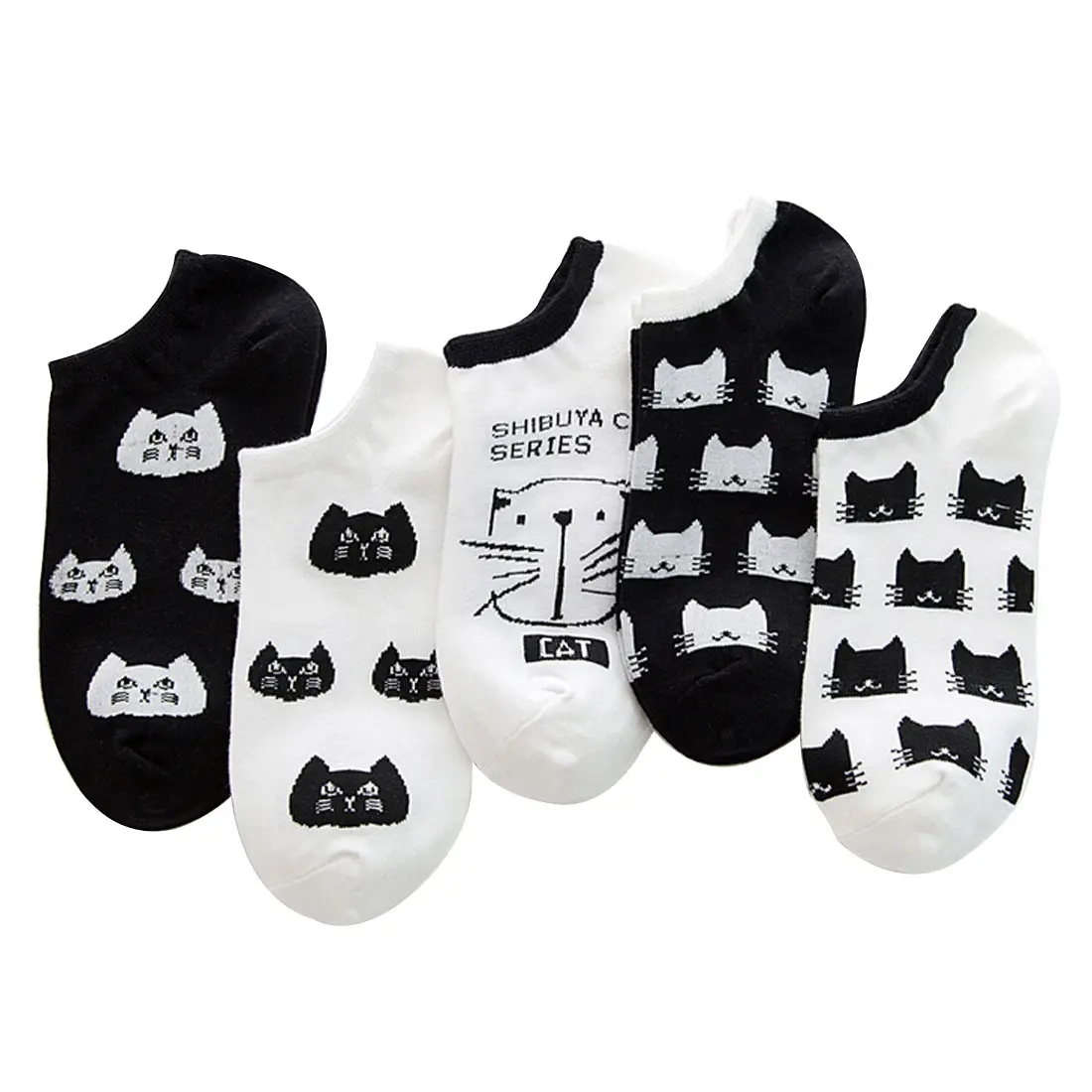 

Fashion Women Invisible Cotton Socks Nonslip Loafer Liner Cartoon Animal lady Necessity Sweety low-cut liners socks