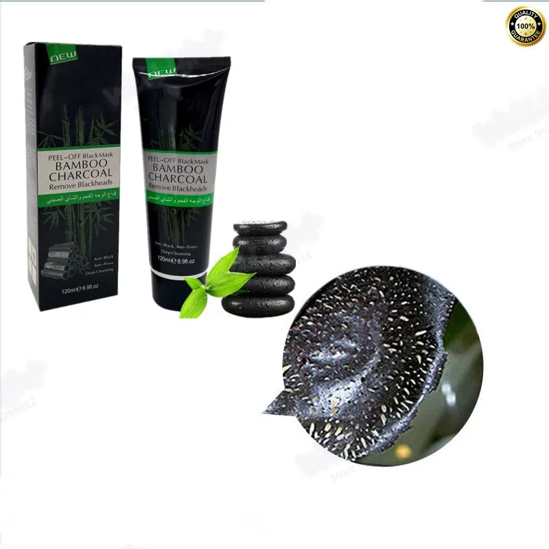 Skin Care Bamboo Charcoal Suction Black Mask Active Blackhead Remover Nose Face Tearing Peeling Shrink Pores | Красота и здоровье