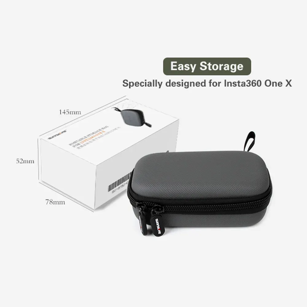 Практичная прочная защитная коробка портативный пакет сумка настольная водонепроницаемая коробка для Inata360 One X серый