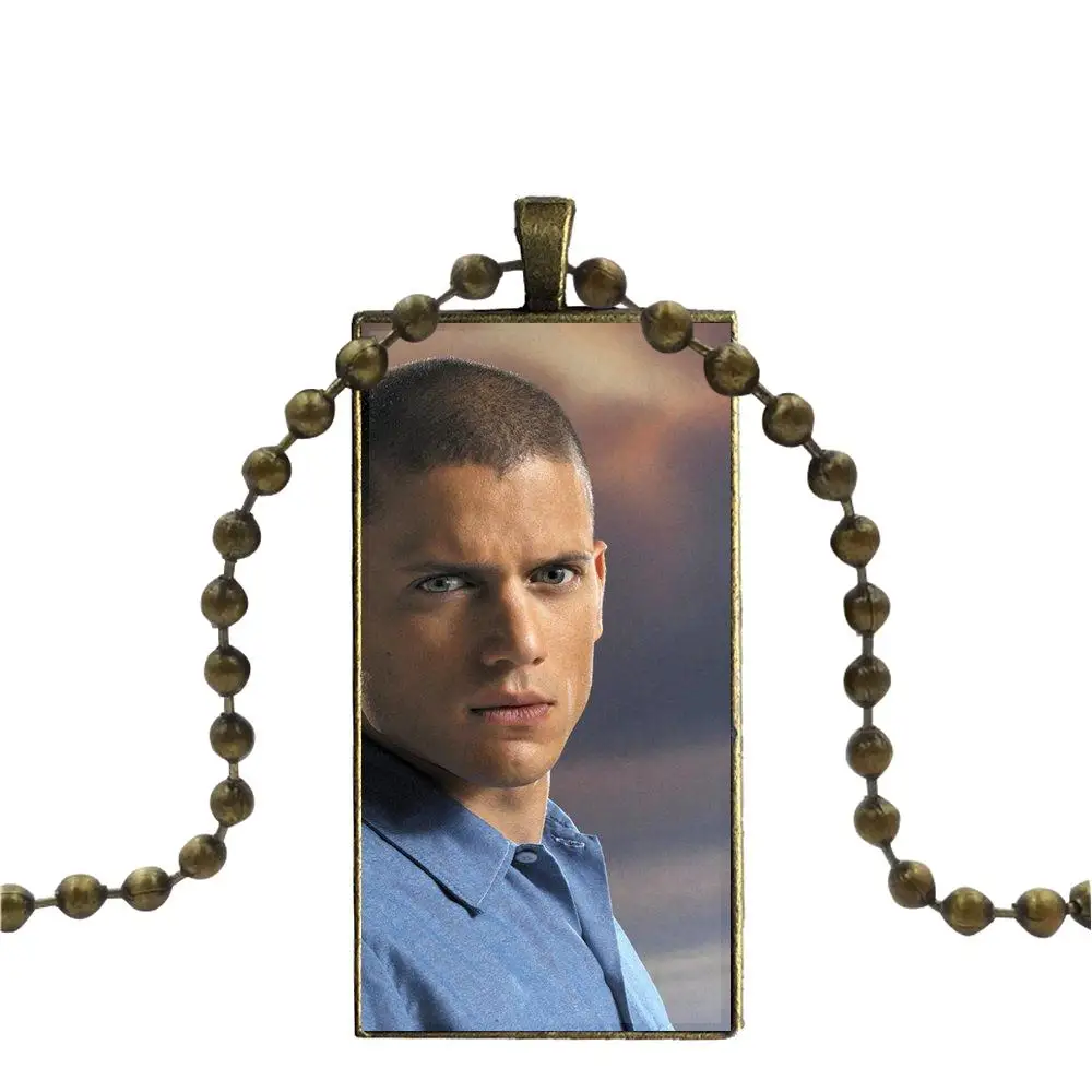 EJ glaze Prison Break для девочек подарок модный стеклянный кабошон ожерелье с подвеской