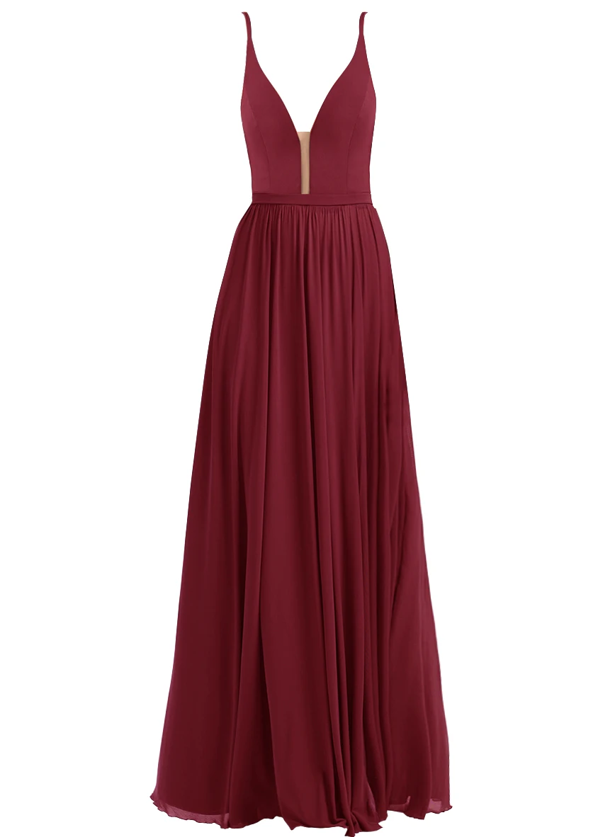 

VKBRIDAL Sexy Women's A-Line Chiffon Bridesmaid Dresses Floor Length Pleated Formal Pink Open Back Prom Abendkleid Custom Made