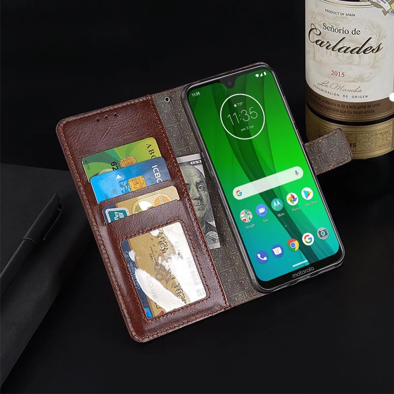 Чехол для Motorola Moto G7 Power EU роскошный флип чехол из ПУ кожи премиум класса кожаный с