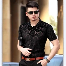 Прямые продажи с фабрики высокого класса Pleuche дышащая обувь мужская рубашка Лето Новое поступление модные повседневные футболки с коротким рукавом M-XXXL