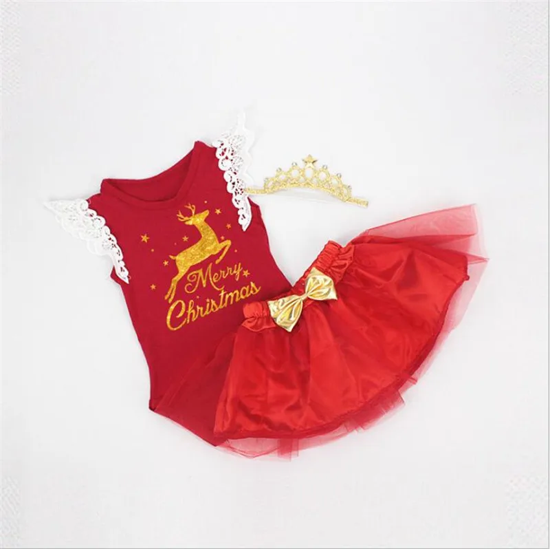 Летняя одежда для маленьких девочек; комбинезон с летящими рукавами; платье-пачка для малышей; милое детское рождественское платье; комплекты одежды для детей; Одежда для девочек - Цвет: as photo