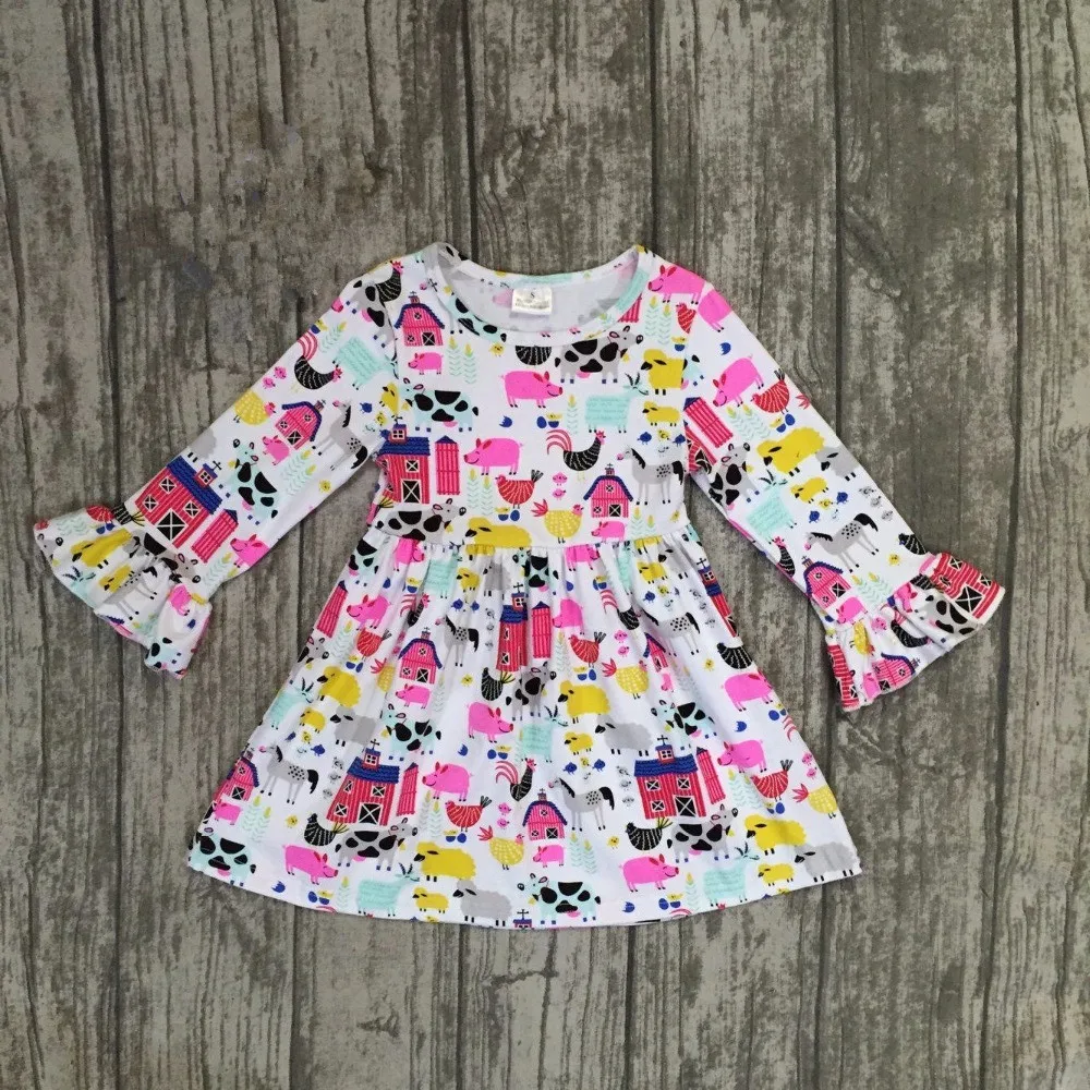 

AICTON baby girls fall dress clothing children farm girls dress kids children Fall dress girls boutique Fall dress clothing