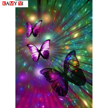 

KAMY YI Full Square/Round Drill 5D DIY Diamond Painting"Colored butterflly"Mosaic Stitch Diamond Embroidery Home Decor Gift HYY