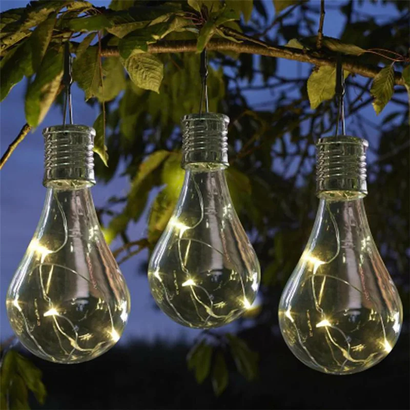

LukLoy LED Solar Lamp Colorful Solar Copper Wire Bulb Light Outdoor Lighting Garden Decoration Balcony Landscape Hanging Light