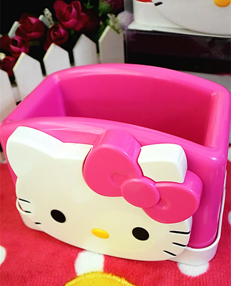 Hello kitty канцелярская настольная коробка подставка держатель Чехол ручка контейнер ремесло LKT9406