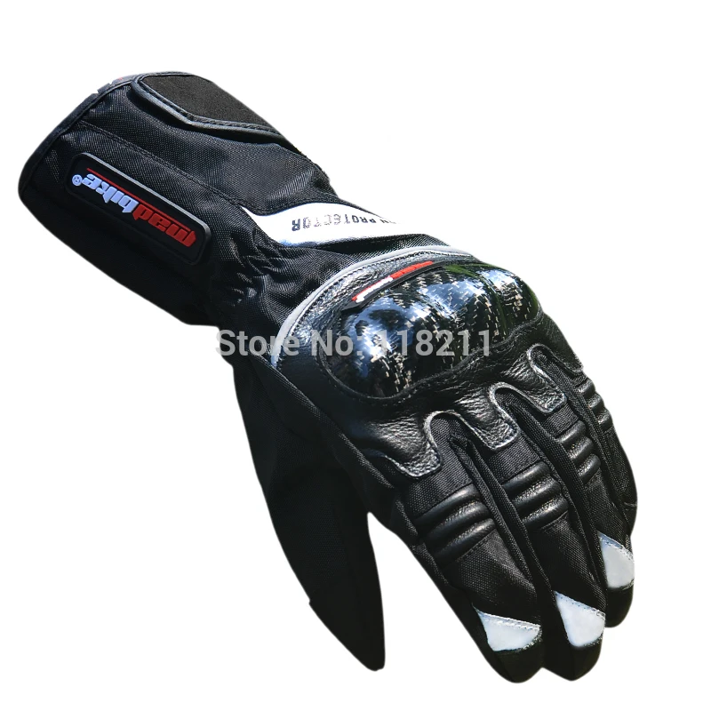Carbon fiber Motorcycle Gloves Winter Warm Waterproof Windproof
