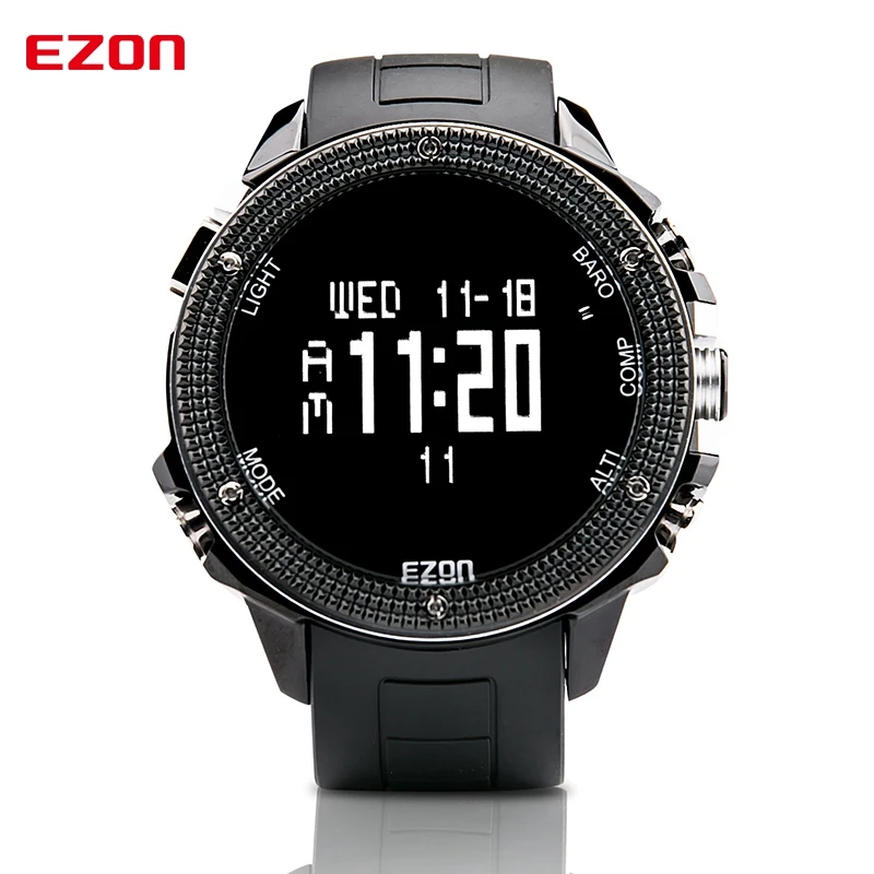 

EZON Outdoor Sport Watch Mens Charm Hiking Altimeter Compass Barometer Big Dial Digital Wrist Watch Saat Clock Relogio Masculino