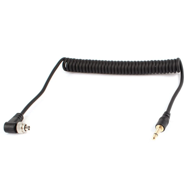 

3.5mm to Male PC Flash Sync Cable Screw Lock for Trigger Studio Light #8
