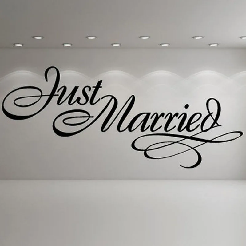 Just Married Quotes Magnificent Just Married Elegant Sign Wedding Wall Stickers Occasion Decor Art Just Married Quotes Mesmerizing Just Married Elegant Sign Wedding Wall Stickers Occasion Decor Art