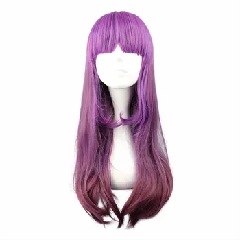 

MCOSER 60cm Long Wavy Wig Synthetic Hair Heat Resistant 100% High Temperature Fiber WIG-274A