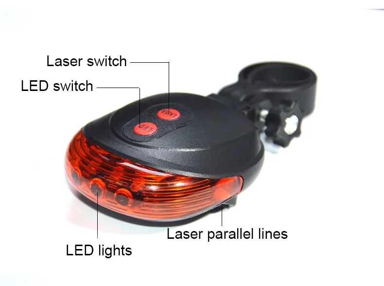 Flash Deal New 5 LED 2 Laser 7 Flash Mode Bicycle Rear light Bike accessories Bicycle Laser Back Tail Lamp For Cycling 2 Color Red Blue 2 Flash Deal New 5 LED 2 Laser 7 Flash Mode Bicycle Rear light Bike accessories Bicycle Laser Back Tail Lamp For Cycling 2 Color Red Blue 2