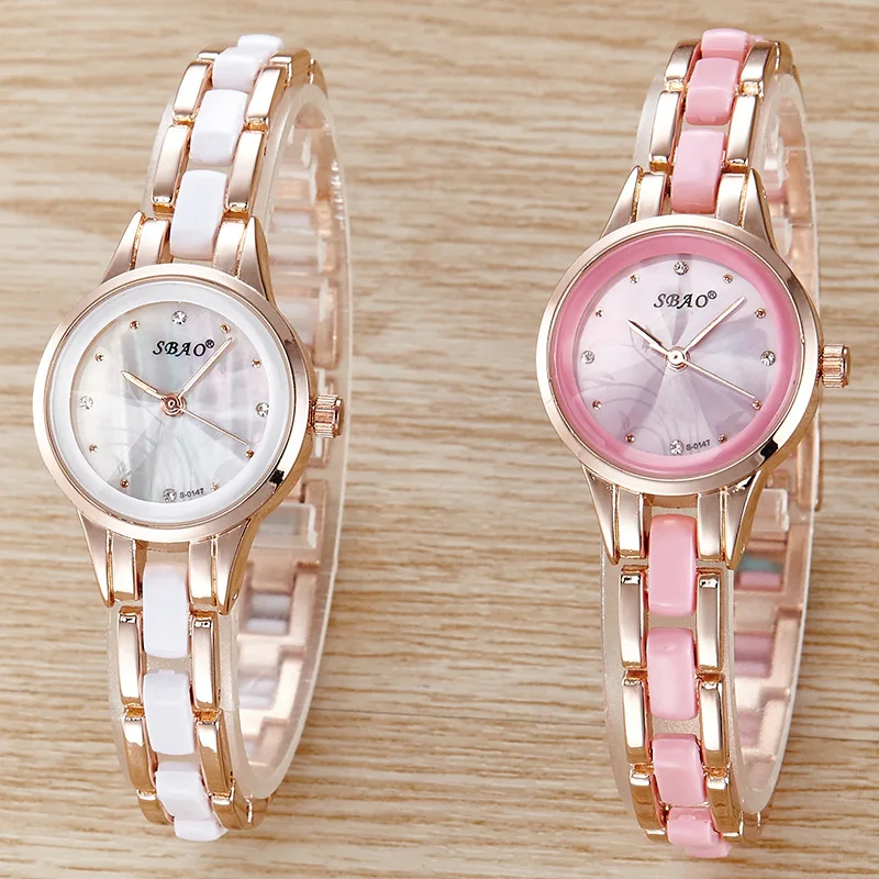 Luxury Ceramic Water Resistant Women Wrist Watch Best Quality Steel
