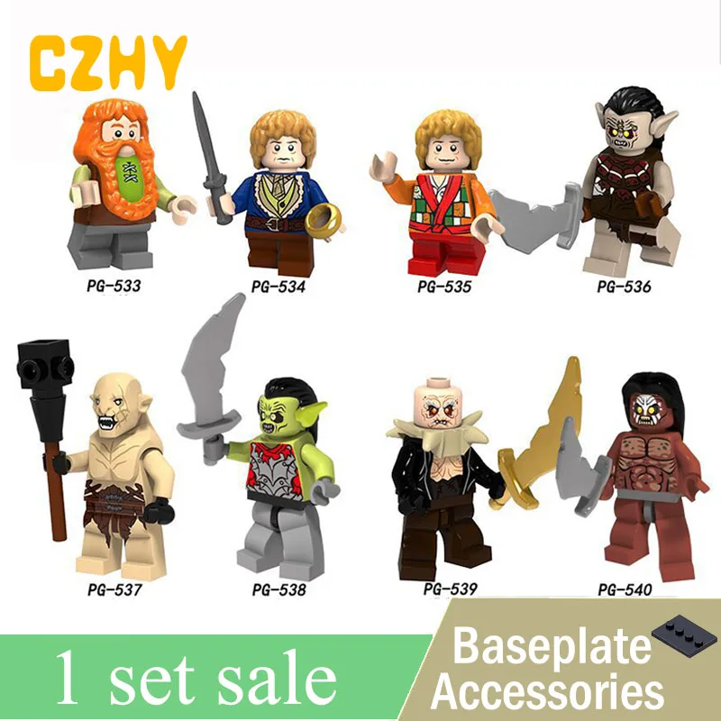 

Building Blocks The Lord Of The Rings Azog Bilbo Strong Orcs Uruk-hai Bricks Gifts Toys for Children PG8149 PG8150 PG8148 PG8160
