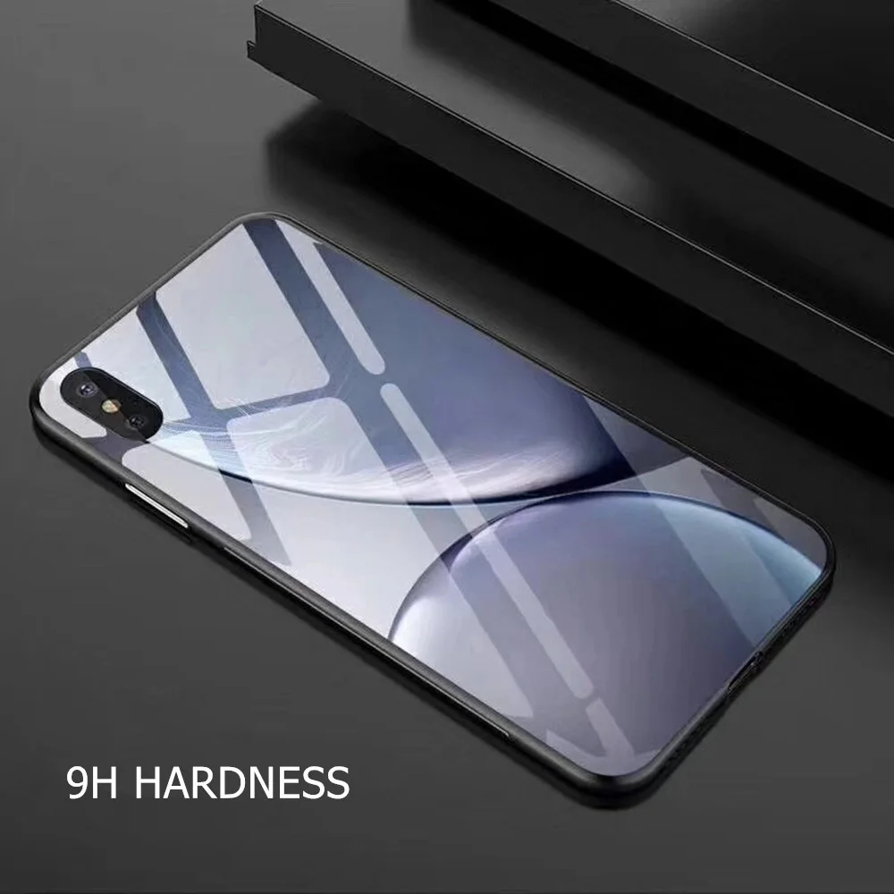WK Привлекательный чехол для телефона из закаленного стекла с узором земли iPhone X XR