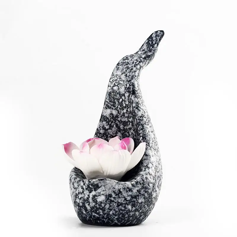 

Ceramic Inserted Burner Lotus Incense Burner Stick Holder Backflow Aromatherapy Incense for home and office Air Freasher