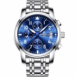 Для мужчин часы Для мужчин кварцевые часы из нержавеющей стали с Для мужчин бизнес часы наручные часы с противоударный водонепроницаемый