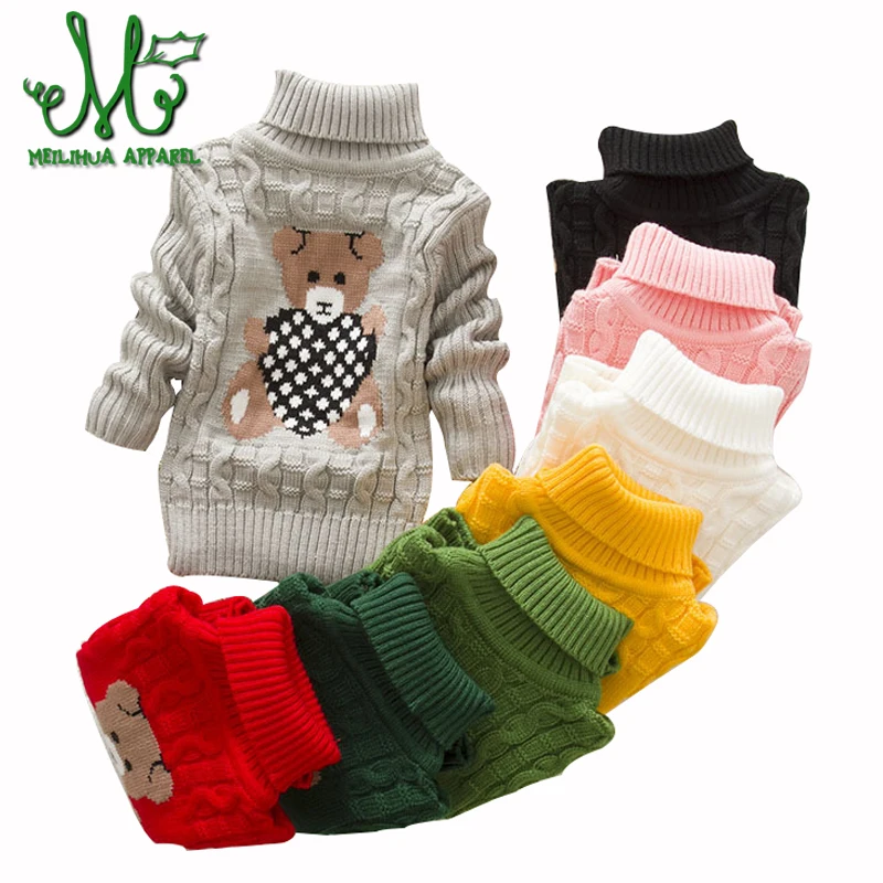 Свитера с рисунком для маленьких девочек, зимняя трикотажная одежда с длинными рукавами для девочек, 8 цветов, милый осенний свитер для девочек 2, 6, 3, 9, 7 лет