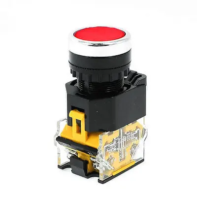 DHL/EMS 50*380 В 10A 1NO 1NC DPST Мгновенный Красный Плоский Кнопочный Переключатель |