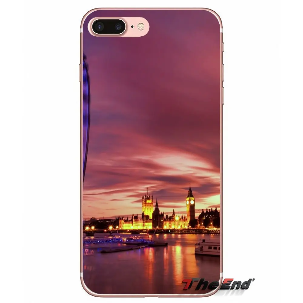 Для iPhone X 4 4S 5 5S 5C SE 6 S 7 8 плюс samsung Galaxy J1 J3 J5 J7 A3 A5 2016 2017 Лондон пейзажи Биг Бен мягкий