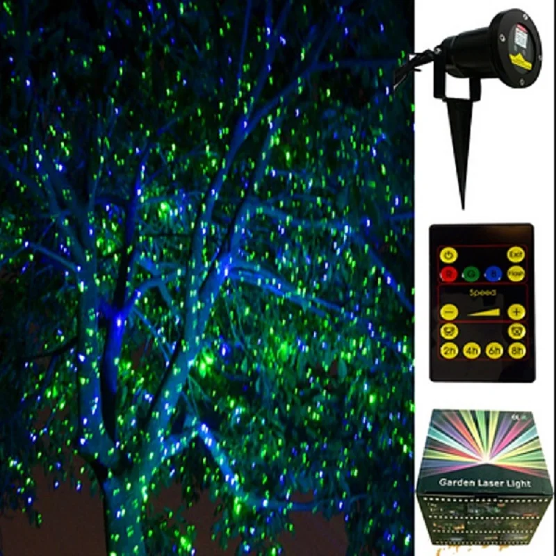 2016 HOT Style Shower Laser Lights Star Holiday Outdoor Projector Stake